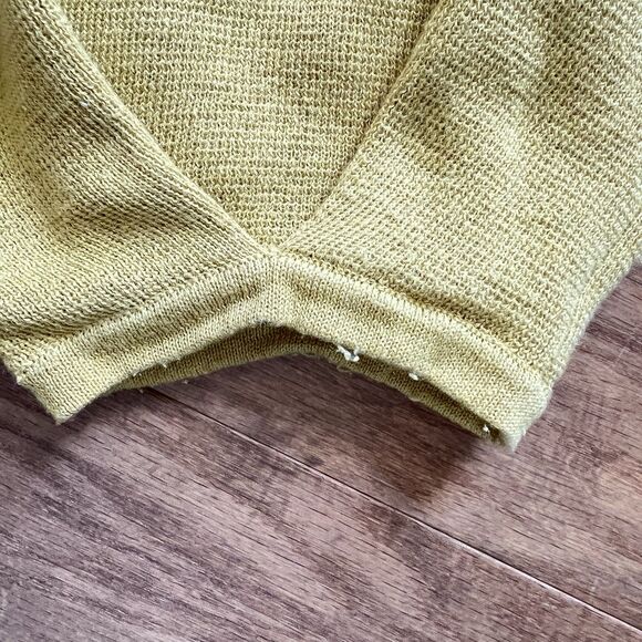 Free People Beach Freya Knit Sweater Pants Size S Yellow Balloon Jogger - Picture 10 of 11